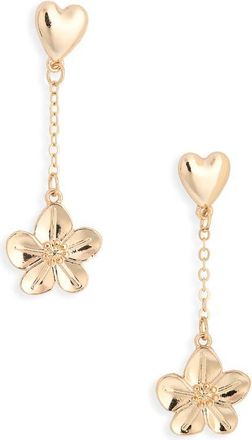 BP. Floral Chain Drop Earrings in Gold at Nordstrom