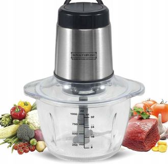 Royalty Line Picadora El&eacute;ctrica De Alimentos, Picadora De Cocina Para Frutas, Verduras Y Carne