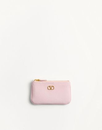 Valentino Garavani VLogo Signature Grainy Calfskin Key Ring Wo