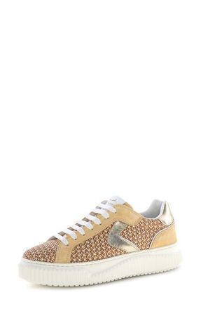 Voile Blanche Lipari Piped Sneaker in Beige at Nordstrom, Size 10Us