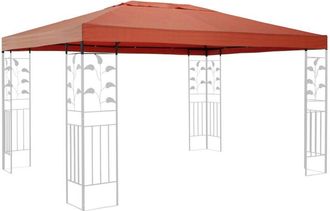 Quick-Star Quick-star - Ersatzdach F&uuml;r Bl&auml;tter Pavillon 3x4m Pavillondach Terra / Rotorange Ral 2001 Ersatzbezug