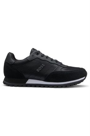 HUGO BOSS Mens Parkour-L Running Inspired Trainers in Black Textile - Size UK 13