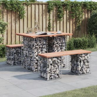 vidaXL Vidaxl - Banco De Jard&iacute;n Dise&ntilde;o Gaviones Madera Maciza Pino 100x70x72 Cm