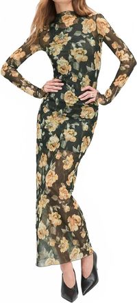 Favorite Daughter Sheer Fantasy Dress In Golden Flowerbed