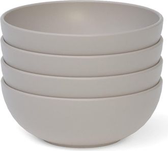 Ekobo Round Cereal Bowl - Set of 4 in Stone at Nordstrom