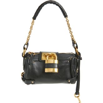 Chlo&eacute; Small Paddington Leather Shoulder Bag in Black at Nordstrom