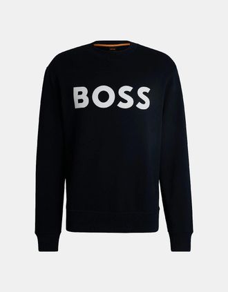 HUGO BOSS Mens WeBasicCrew Relaxed Fit Sweatshirt - Navy - Size: 38