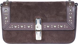 Furla Iride S Studded Suede Shoulder Bag