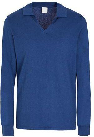 8 by YOOX ORGANIC COTTON-CACHEMERE BLEND KNITWEAR L/SLEEVE POLO