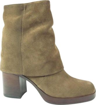 Mjus Enkellaarsjes - Dames - Laarzen met Hak - Bruin - 41 EU - Schoenen