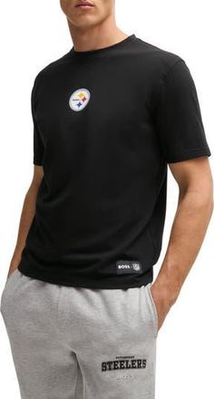 BOSS x NFL Stretch Cotton Graphic T-Shirt in Pittsburgh Steelers - Black at Nordstrom Rack, Size Xxx-Large