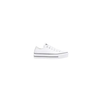 Converse Sneakers, female, White, Size: 9 1/2 US Leather Platform Sneakers with Chunky Sole