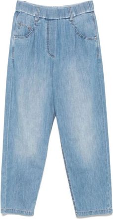 Brunello Cucinelli Brunello Cucinelli, Loose-fit Jeans, female, Blue, Size: L Five-pocket Jeans