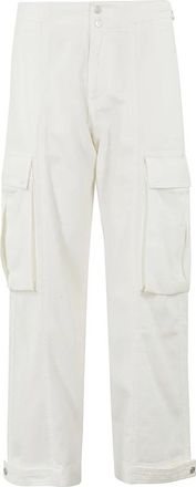 Frame Denim Cargo Wide Leg Broek - Dames - Wijde Broeken - Wit - W31 - Katoen - Broeken