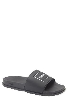 HUGO BOSS｜SLIPPERS (Italian-made slides with large logo BOSS - Italian-made slides with large logo detail - Grey