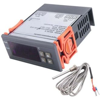 OEM Controlador De Temperatura Digital Crezuo Con Sonda Termopar Pt100, Termostato Integrado, 220 V, -99 A 400 &deg;c.-crezuo