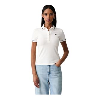 Lacoste Polo Slim Fit L.12.D con dettagli a contrasto - - Tops - Donna - Beige - S