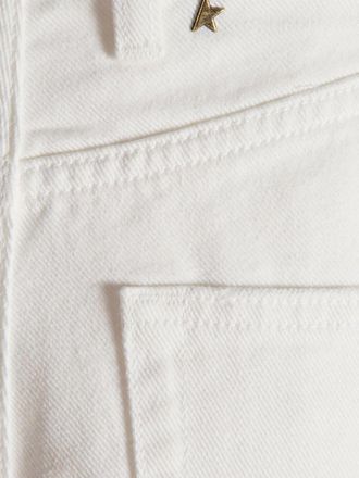 Golden Goose High-Waisted Cotton Trousers - White