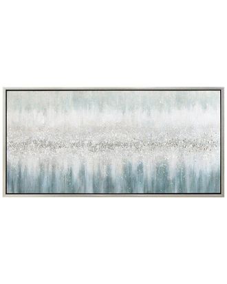 Empire Art Direct Silver Mist Textured Glitter Hand-Painted Framed Canvas Wall Art