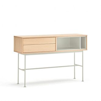 Teulat Consola 2 cajones roble y crema