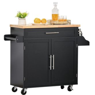 HOMCOM Carro de cocina 109x40x89 cm negro