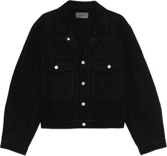 Christophe Lemaire Trucker Jacket - Heren - Leren en Su&egrave;de Jassen - Zwart - XL - Katoen - Jassen