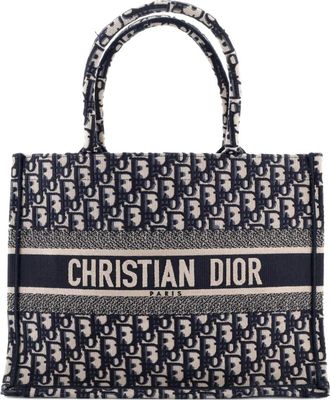 Dior Book Oblique Canvas Medium tote bag - Blauw