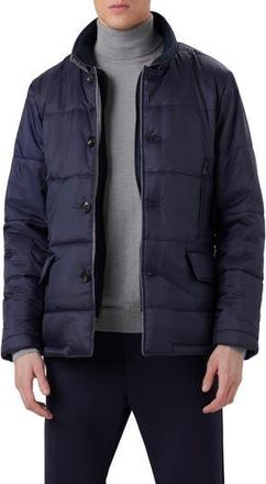 Bugatchi Water Repellent Quilted Jacket in Navy at Nordstrom Rack, Size X-Large