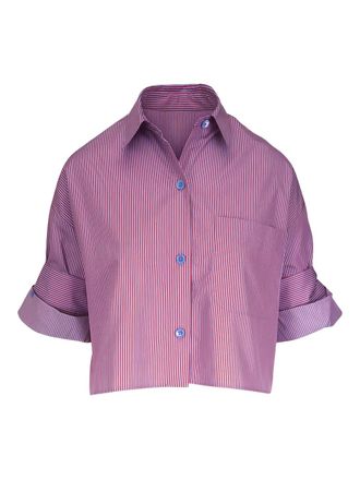 TWP Next Ex gestreept blouse - Rood