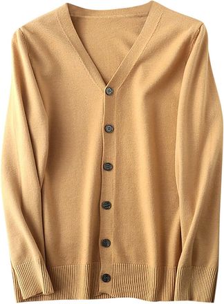 Generic Cardigans for Men UK Smart Casual Knit Jumpers Long Sleeve Button Designer Jumper Plain Colour V Neck Cardigan Classic Fit Soft Sweaters Spring Autumn