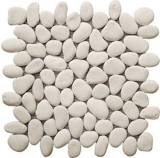 Vente-Unique Mosaico pavimento e parete OLA ciottoli naturali - Panna - Pacco da 1m&sup2;