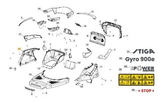 STIGA Sports Funda De Asiento Derecho Para Modelos De Tractor Original Stiga 337110413/0