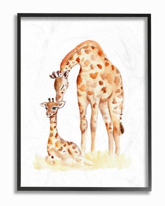 Stupell Industries Giraffe Family Illustration By Daphne Polselli Framed Art