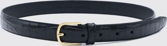 Toteme Croc-Effect Leather Belt with Pin Buckle by