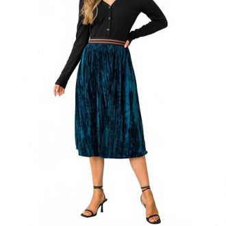 THML Clothing Beyond The Velvet Rope Skirt In Teal
