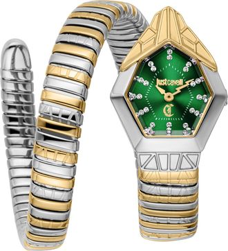 Just Cavalli Womens Snake 316L Stainless Steel Watch - Silver - One Size