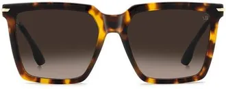 Victoria Beckham VB 1022/S 56mm Rectangular Sunglasses in Havana/brown Sf at Nordstrom