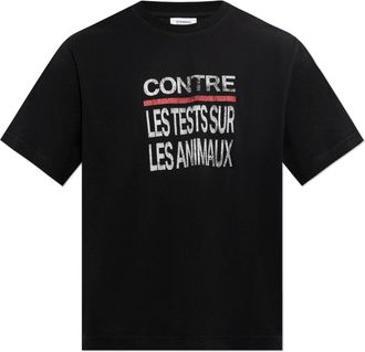 VETEMENTS Vintage-effect T-shirt - Heren - T-shirts - Zwart - M - Katoen - Tops