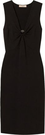 Twin-Set Abito smanicato con scollo a V - Nero