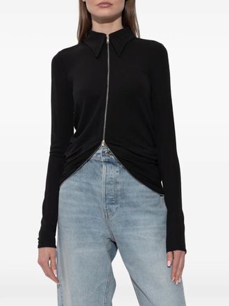 Alexander Wang zip top - women - Viscose/Elastane - S - Black