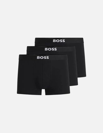 HUGO BOSS Mens 3-Pack Icon Boxer Trunks, Black - Size: 39/38/32
