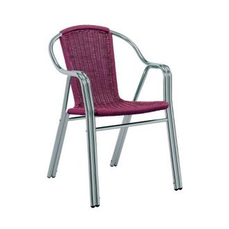 Resol Sillon Aluminio Edge Comfort Burdeos, Sill&oacute;n Aluminio Edge Comfort Burdeossill&oacute;n Apilable Para Exteriorestructura Tubular Doble, &Oslash; 25 X 1,20 Mm De Gro