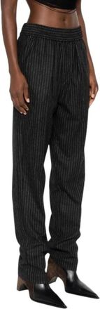 Isabel Marant Dames, Broeken, Grijs, Maat: 2XS Leer