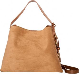 Like Dreams Womens Solace Suede Top Handle Bag In Brown