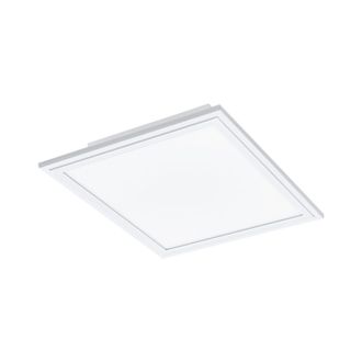 Loops Flush Ceiling Light Colour White Shade Square White Plastic Bulb LED 14W Incl