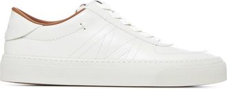 Moncler Sneakers, male, White, Size: 12 US White Leather Low-Top Sneakers