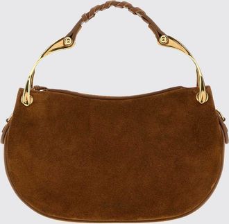 Alexander McQueen McQueen Mini borsa a spalla Wishbone in pelle scamosciata e pelle