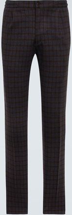 Kiton Checked wool chinos