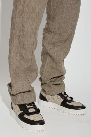 Emporio Armani Sports Shoes With Monogram, Mens, Beige
