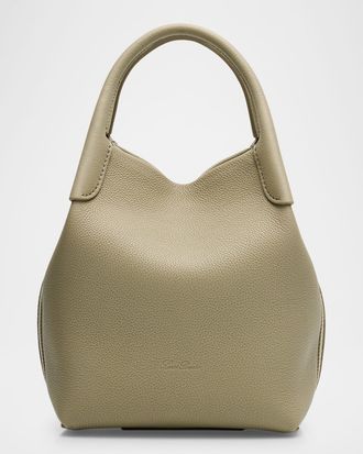 Loro Piana Bale Small Leather Top-Handle Bag